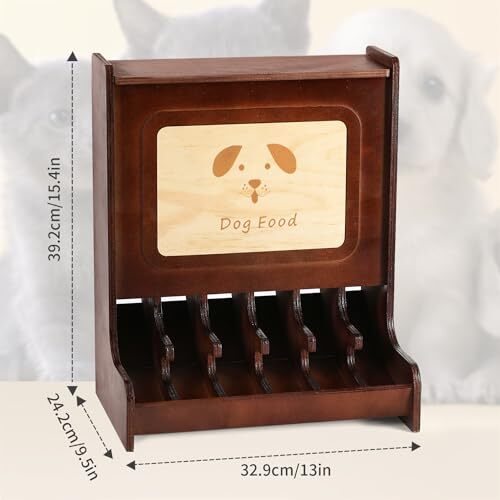 Canned Dog Food Organizer for 5.1/5.5 oz Cans,Dog Can Walnut,Dog Face 5