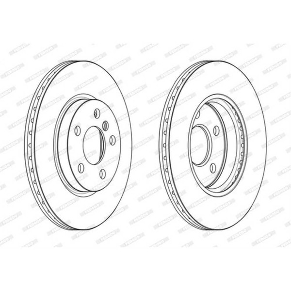 Ferodo 2X Bremsscheibe Vorne Ø294 Mm BelüFtet FüR BMW 2 Active Tourer F45 218I-image