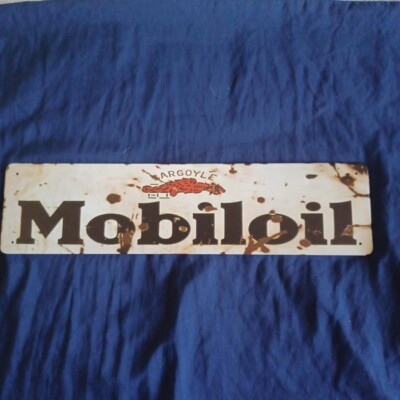 #ad 4quot; X 15 3 4quot; Metal Sign Wall Art Man Cave Garage Bar Gas Station Gargoyle Oil $13.00