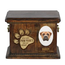 Bullmastiff - urn for dog ashes, personalized urn with engraving, commemorative