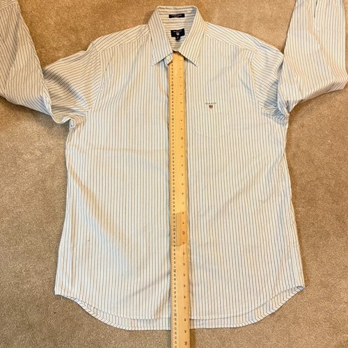 Gant Striped Shirt Mens Size XL 17.5" Button Down Collar Comfort Regular Fit - Picture 10 of 16