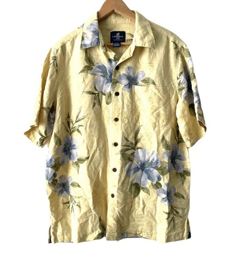 vintage caribbean joe men silk hawaiian 