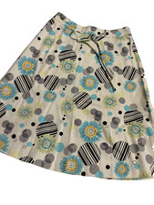 Talbots A Line Skirt Colorful Floral Geometric Tropical Knee Length Petite 4