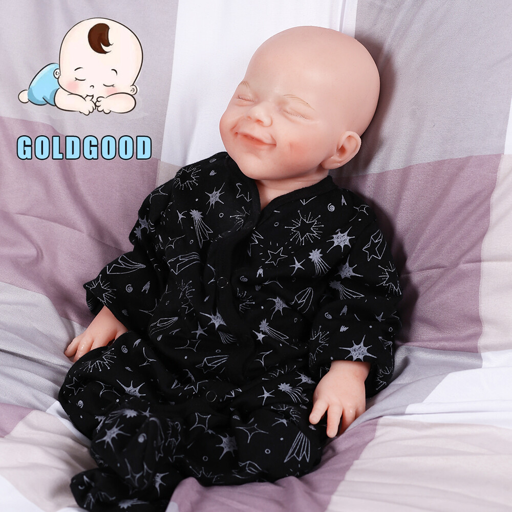Reborn Baby Doll Full Platinum Silicone,Boy Sleeping with