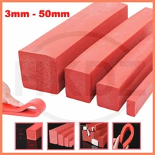 Red Silicone Rubber Sponge Square Strip Closed Cell Foam Backer Rod Seal 3 -50mm