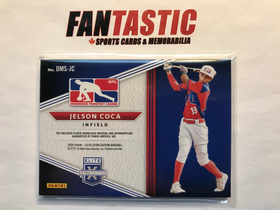 2020 Elite Extra Edition Relic Auto DPL RED /99 DMS-JC Jelson Coca DOMINICAN - Image 2 of 2