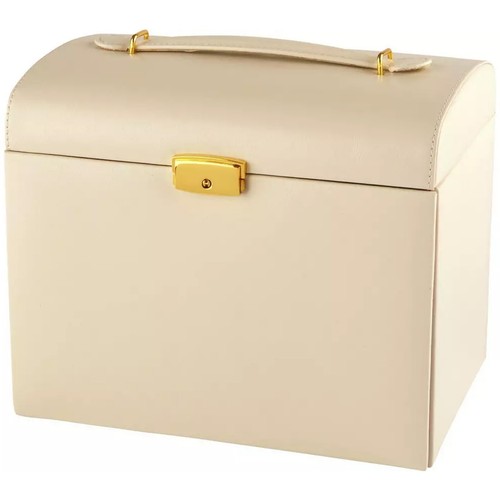 CREAM FAUX LEATHER LARGE THREE DRAWER WOMEN JEWELLERY BOX ARGOS eBay
