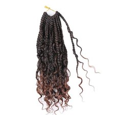 Crochet Hair Box Braid With Lois Wavy Ends