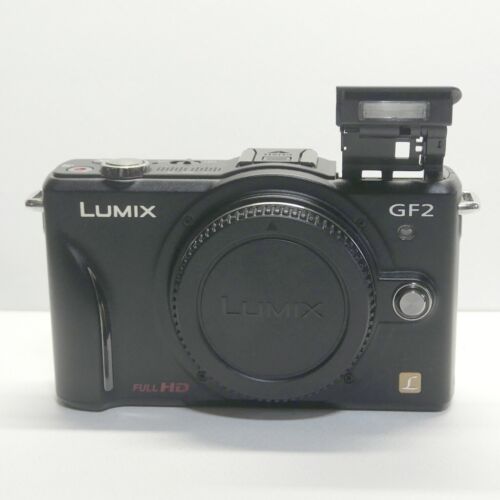 Panasonic LUMIX DMC-GF2 Black 12.1MP Micro 4/3 Digital Camera Body 3D - Picture 2 of 9