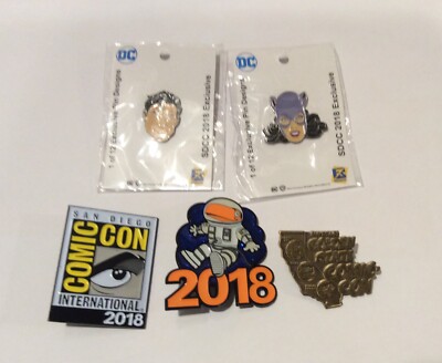 San Diego International ComicCon 2018 Pin Lot of 5