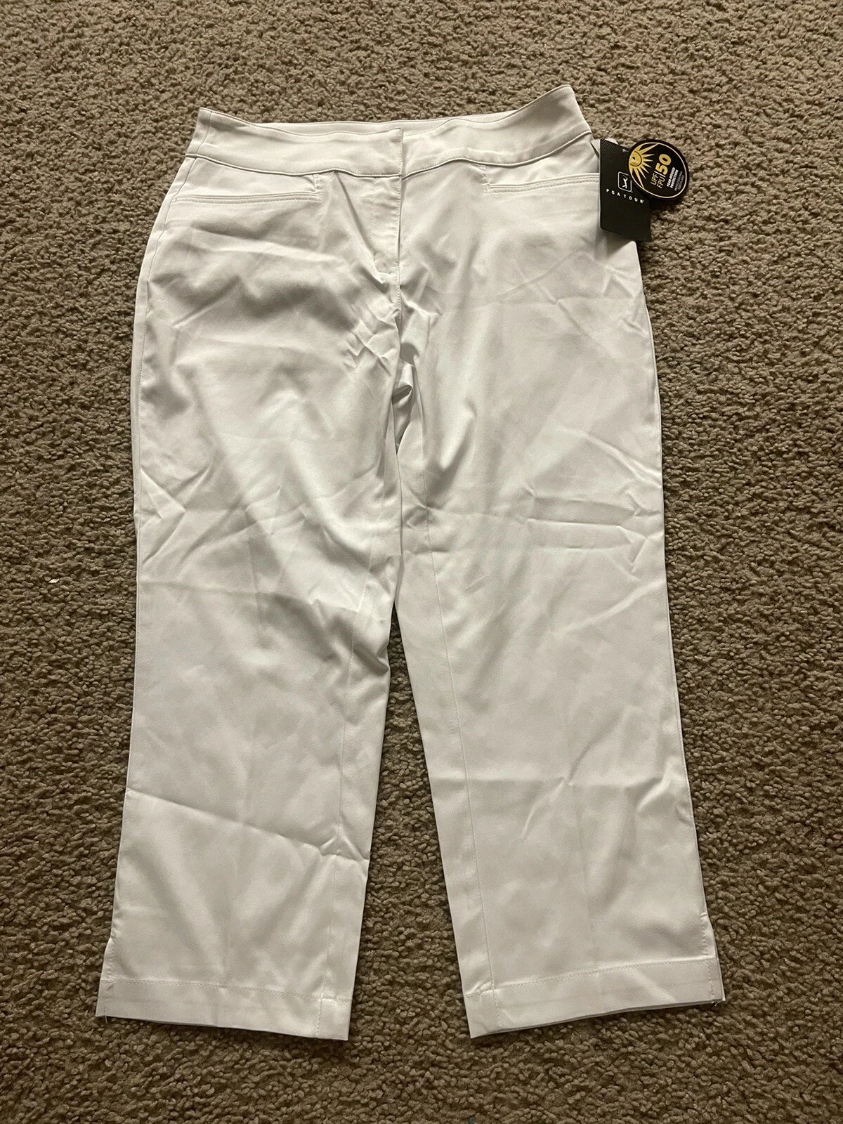 NWT Bright White PGA Tour Women’s Capri Pants Size 4 Outdoor /Golf/
