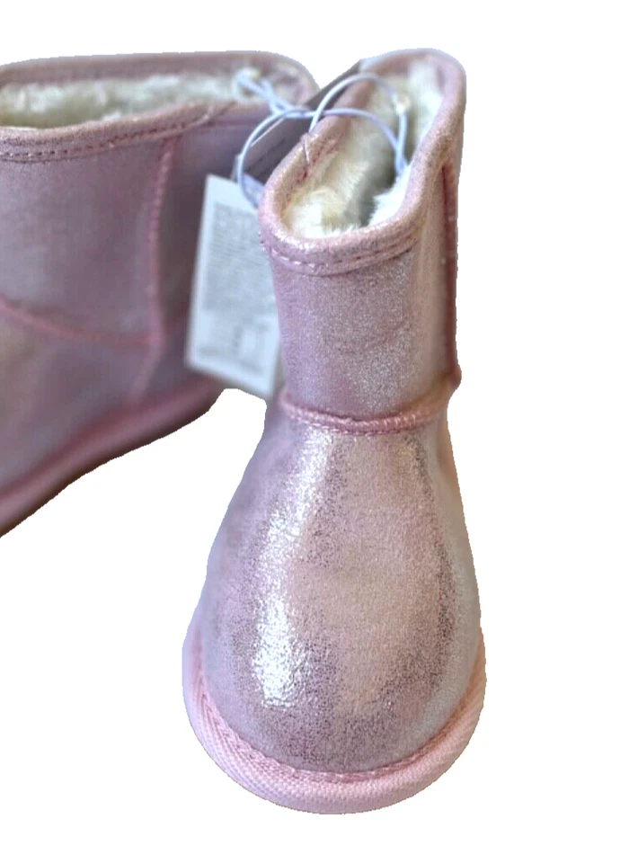 Antiguo Azul Marino Bebé Niña Rosa Brillo Botas Bota Piel Sintética Nuevo Talla: 11 Nuevo Con Etiquetas Foto 2 de 4