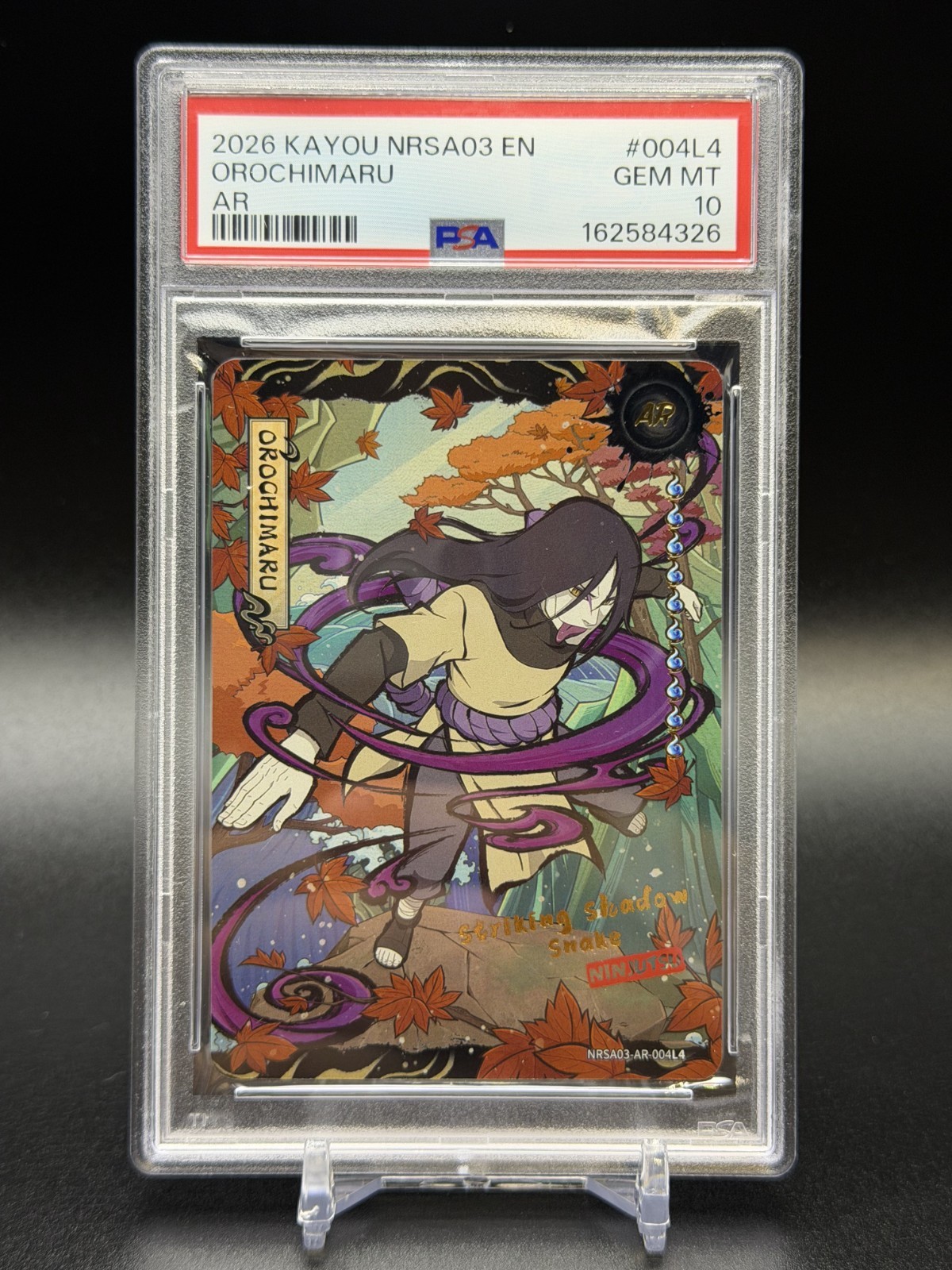 OROCHIMARU AR 004L4 /777 NARUTO KAYOU NRSA03 SERIES 3 SERIALIZED PSA 10 LOW POP view 4