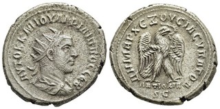 FITZ SELEUCIS PIERIA ANTIOCH PHILIPP I ARABS TETRADRACHM EAGLE ROMAN BL @NON1255