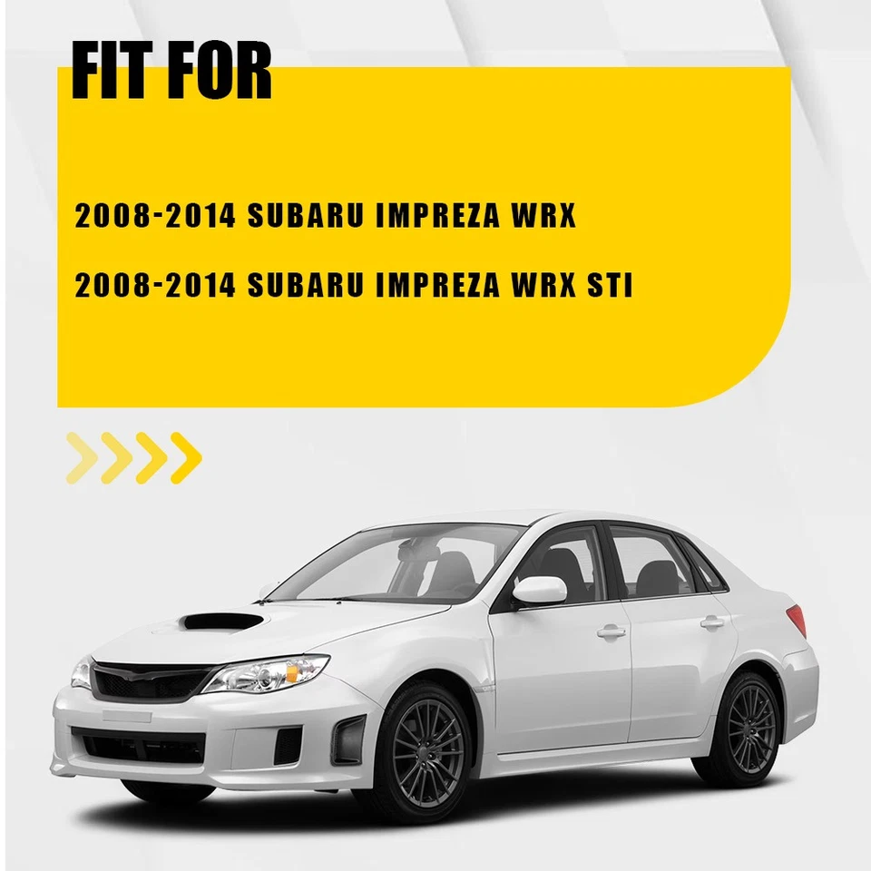 Cubierta de ventilación de aire para guardabarros lateral 2-20X ajuste negro 2008-2014 Subaru Impreza WRX L+R Foto 2 de 4