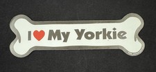 "I Love My Yorkie" Dog Bone-Shaped Refrigerator Magnet