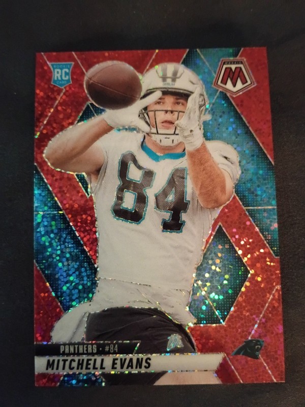 2025 Mosaic Red Sparkle Prizm Mitchell Evans