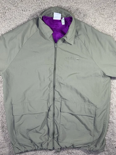 Adidas Giacca Uomo Piccola Beige Coach Utility Chore Cappotto Fienile Firebird Oversize