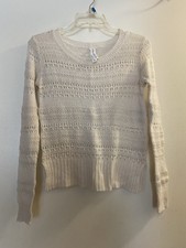Aeropostale Womens Cream Beige Knit Sweater XS Bust 36  Runs Big