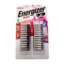 48 Count AAA Energizer Max Batteries 12/2036 1.5V Alkaline 12 Year Shelf Life