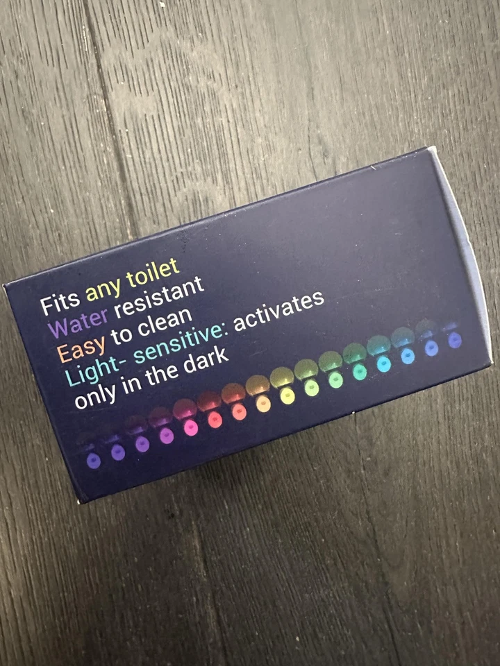 RainbowE Motion Sensor Toilet Night Light 16 Colors 3 AA Easy Install Dimmer - Image 4 of 4