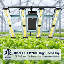 4000W Spider Grow Lights Dimmable Full Spectrum 4Bars w/LM281B LED Indoor FC4000