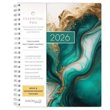 Essential PRO 2026 Daily, Weekly & Monthly Planner, 8.5"x11": 14 Months (Nov ...
