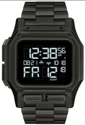 Nixon The Regulus SS Mens Digital Watch A1268-000-00 All Black Quartz 100m