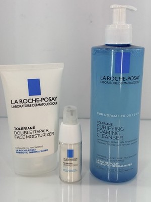 La Roche-PosayToleriane SkincareSet Purifying Cleanser /face Moisturizer + Eyes 
