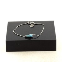 Armband Aus Edelstahl 1 Perle Larimar Von Republik Dominikanische Made