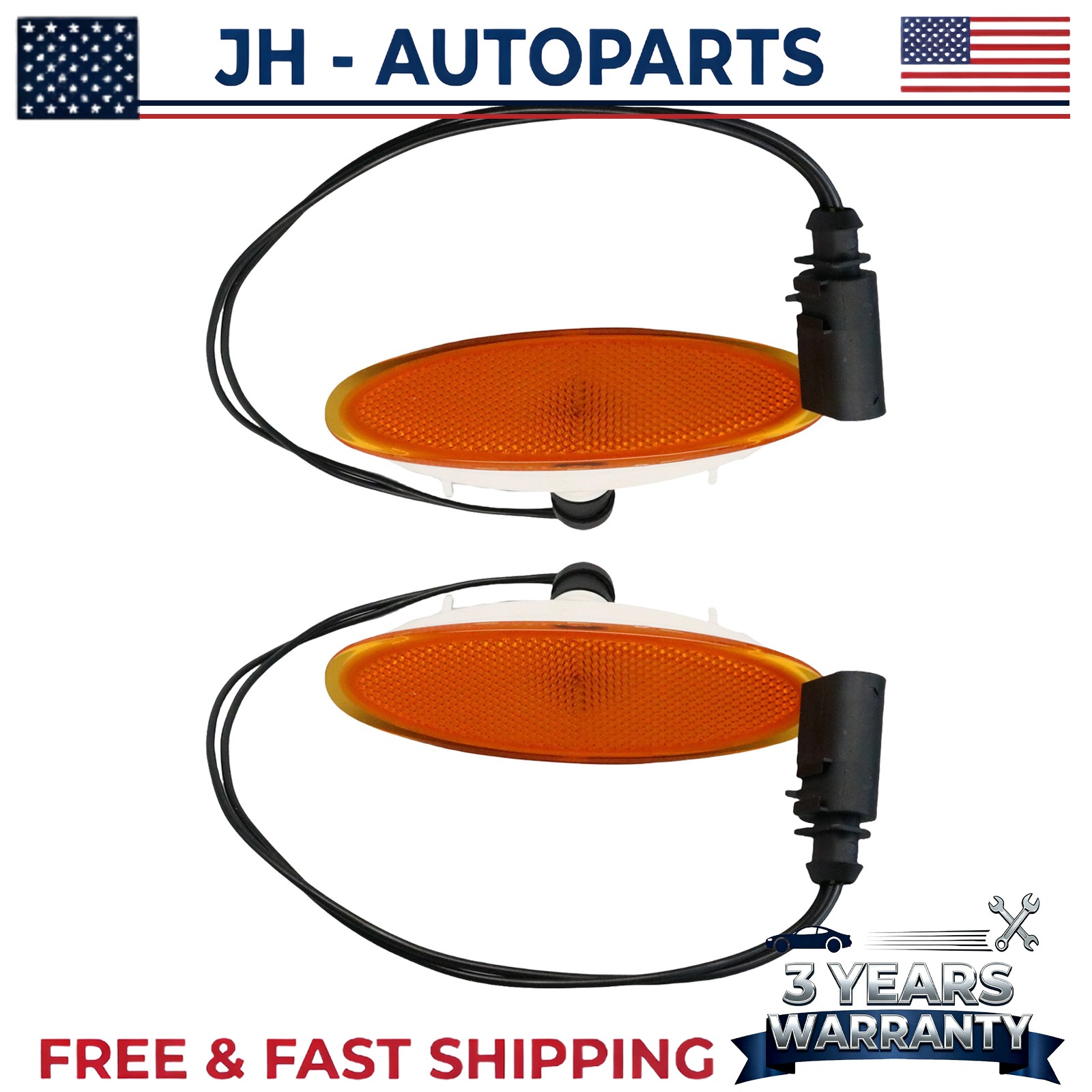 2x Front Bumper Left Right Side Marker Light Lamp For Bentley Gt Gtc Flying Spur