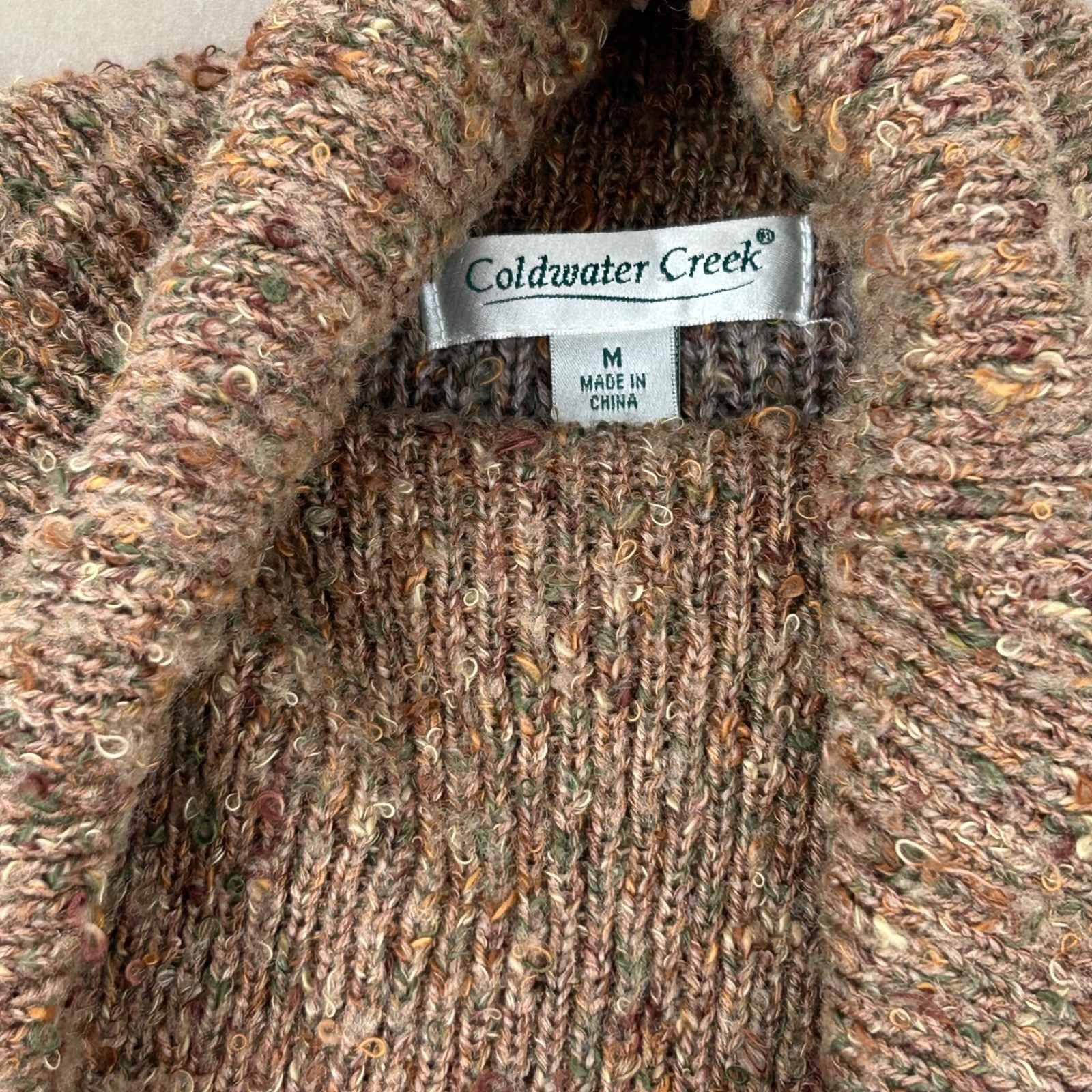 Coldwater Creek Patchwork Turtleneck Sweater Wms … - image 3