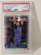 2025 TOPPS CHROME 251 COOPER FLAGG X-FRACTOR RC PSA 10 GEM MENT (ROTY🏆)