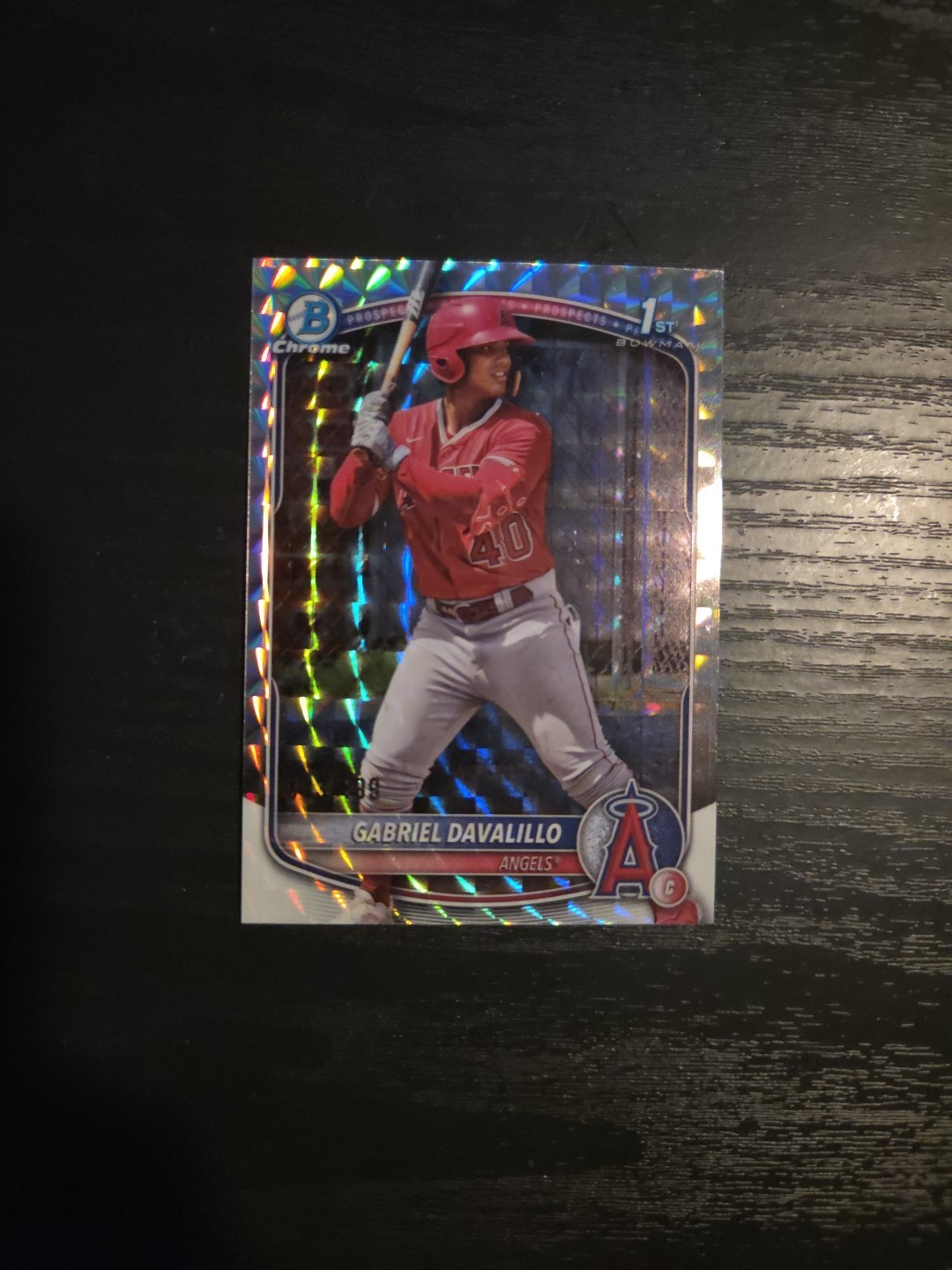2025 Bowman Chrome Gabriel Davalillo 1st Geometric Refractor # /499 Angels