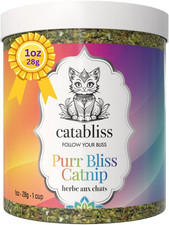 Catnip for Cats 1Oz Jar - 100 Essential Natural Cat Nip Herb Resealable Jar -