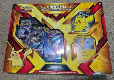 Pokémon TCG Pikachu Sidekick Collection Box - 3 Booster Packs + Keychain SEALED!