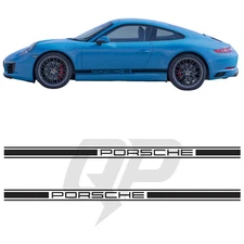 Aftermarket Porsche Universal 3.5" Side Stripes Decal Set
