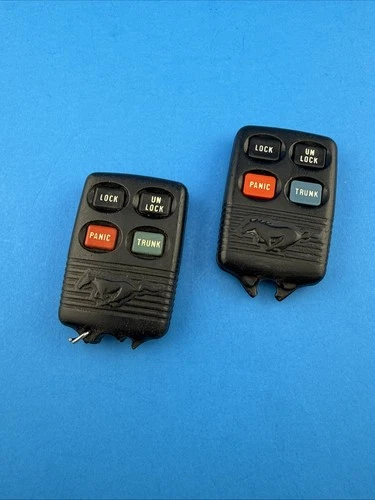 USED PAIR OEM FORD MUSTANG Keyless Remote Key Fob 1994-1997 GQ43VT4T BROKE LOOP - product listing photo