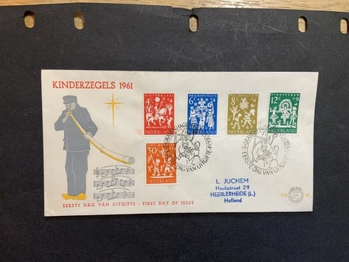 Netherlands 1961 FDC 1st day Cover Kinderzegels