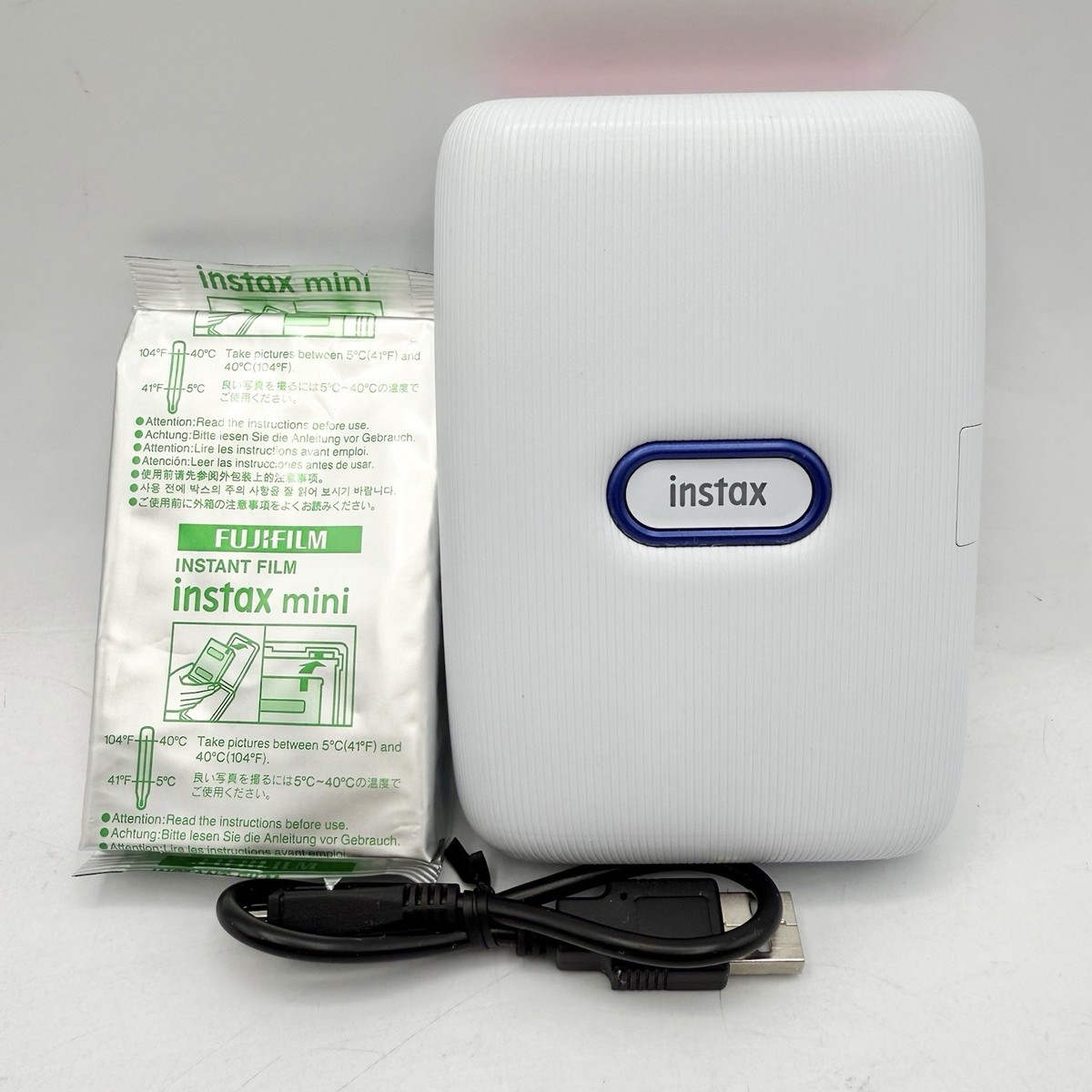 Fujifilm INSTAX MINI LINK Smartphone Printer White W/Film