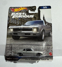 Hot Wheels Fast & Furious 1970 Chevrolet Nova SS 1:64 Diecast Silver Unopened