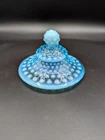 Fenton Art Glass Blue Opalescent Hobnail Replacement Lid Only for Candy Dish