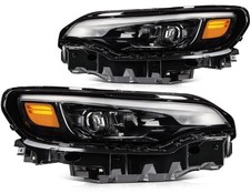 Black Housing Clear Lens Headlight Assembly Jeep Cherokee 2019-2021 68275945AH
