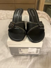 Worthington Emma Black Sling Back Heel Size 6