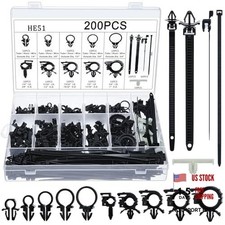 pcs Car Wire Loom Routing Clips Push Mount Cable Tie Assortment 15 Sizes 200