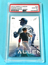 2019 Topps X Lindor Austin Allen Rookie Baseball Card #24 PSA 10 Gem Mint