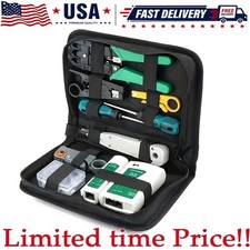 Network Tool Kit with RJ45 Crimper Cable Test...