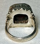 Vintage Sterling Silver &Red Tigers Eye Stone Ring Cabochon Hand Made Setting — photo 4