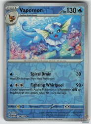Vaporeon 134/165 Reverse Holo Rare SV: Scarlet & Violet 151