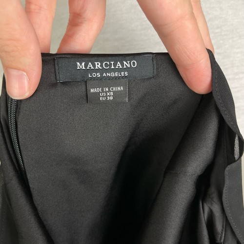Marciano Los Angeles XS Schwarz Stufen Rüschen Neckholder Mini Cocktailkleid Damen - Bild 5 von 7